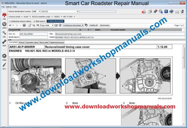 Smart Car Roadster Repair Manual Download